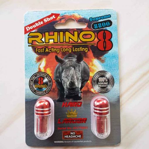 Rhino 8 supreme 8800 cương dương mạnh mẽ
